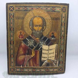Старинная икона Николай Чудотворец Старинная икона Николай Чудотворец