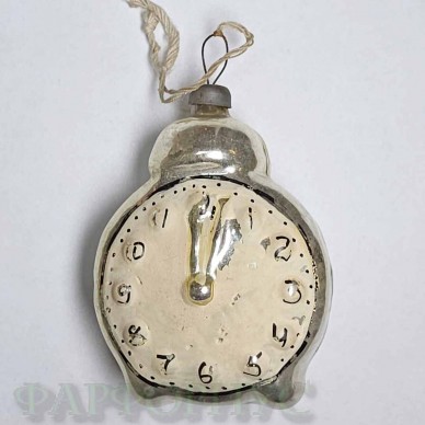 Елочная игрушка Будильник. СССР