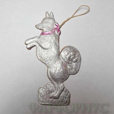 Елочная игрушка "Собачка". Картонаж СССР