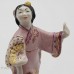 Фарфоровая статуэтка "Китаянка с веером". Гжель