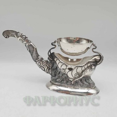 Серебряное ситечко Дракон 875 проба