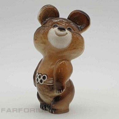 Фарфоровая статуэтка "Олимпийский мишка". ЛФЗ
