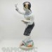 Антикварная фарфоровая статуэтка "Китаянка с веером" (Танец с веером). Старый Китай