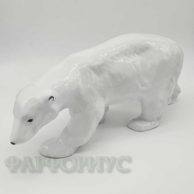 Большая статуэтка "Белый медведь". Песоченский завод