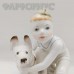 Фарфоровая статуэтка "Юный пограничник" (мальчик с собакой). ЛФЗ