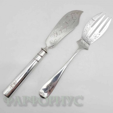 Серебряный рыбный набор 800 пробы