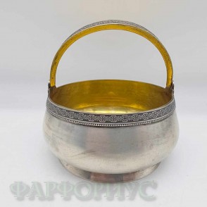 Серебряная конфетница 875 проба